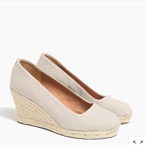 J. Crew New Canvas Espadrille Wedges